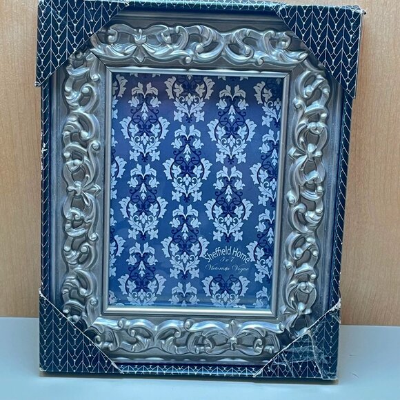 Sheffield Home Victorian Vogue Pewter Ornate 5x7 Picture Frame With Decorative D - Picture 1 of 7